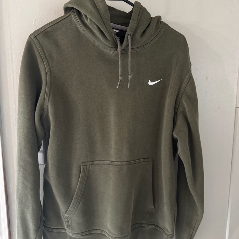 Nike Green Pullover Hoodie with Swoosh Logo